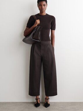 NWT COS CROPPED COTTON BALLOON PANTS